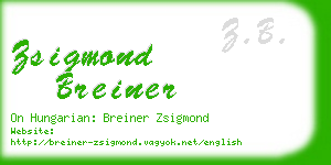 zsigmond breiner business card